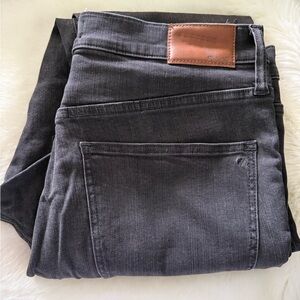 Madewell HighRise Skinny Jeans 9in Black/Grey, Distressed size 32T (Tall)